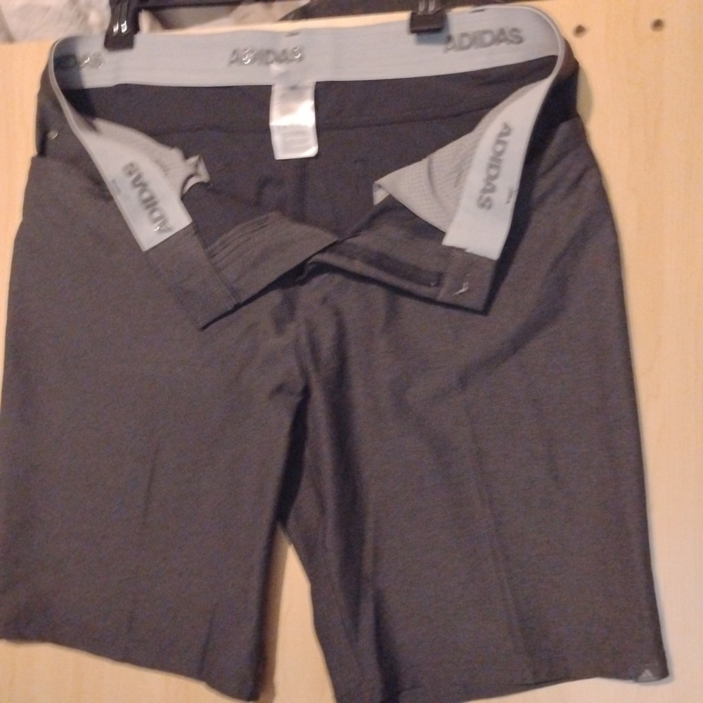 Adidas Golf Shorts Men Size 34 Gray Discmania Logo Performance Activewear
